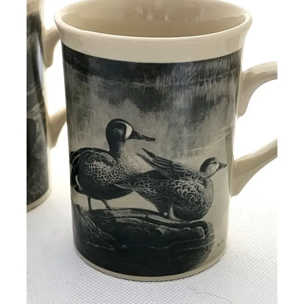 Cups/Mugs-Field & Stream-Vintage Look-Deer-Elk-Mallard-Wood Duck-8 oz-Set of 4 - Picture 9 of 16